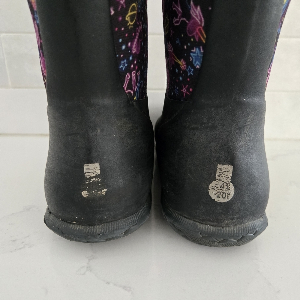 Bogs York Neon Unicorn Classic High Grasp Handles Waterproof Insulated Snow Boot - Picture 5 of 9